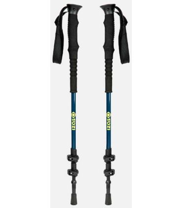 Bastones de montaña Izas Piura Royal con doble ajuste FlickLock, agarre de caucho y antideslizante de espuma.