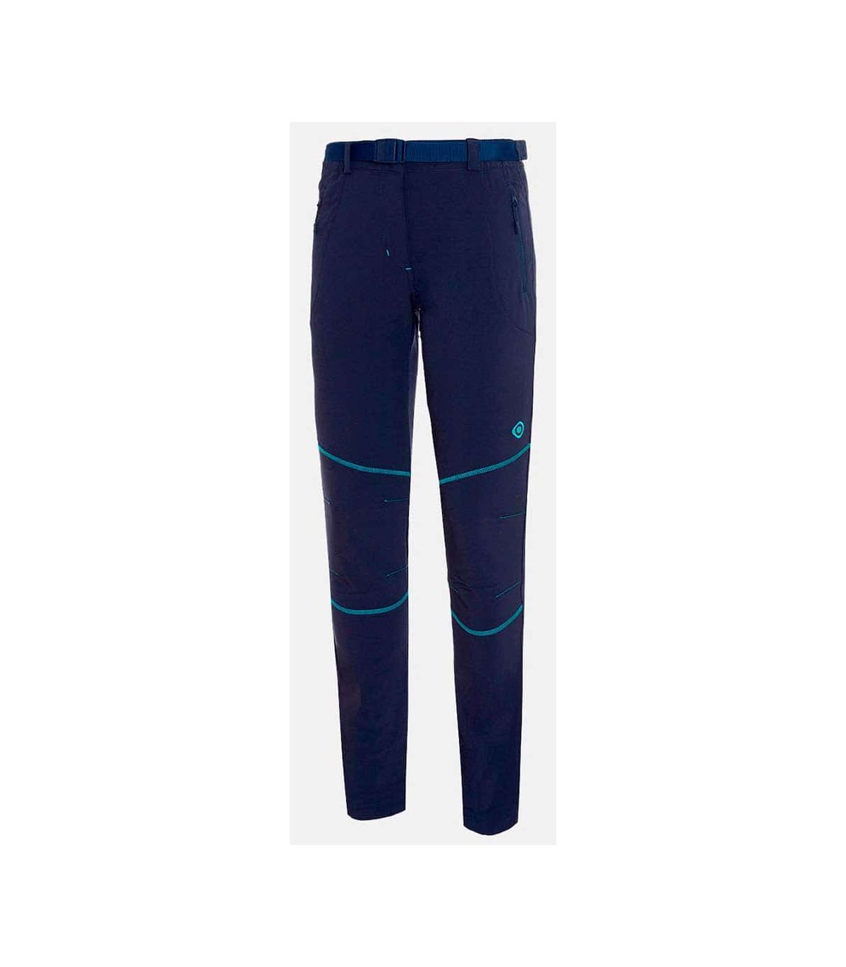 Pantalón Izas Asgard W CO azul marino de mujer, diseño versátil para senderismo y outdoor en cualquier temporada.