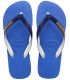 Chanclas Havaianas Top Mix Royal azules con tiras bicolor y suela de goma cómoda para el verano.
