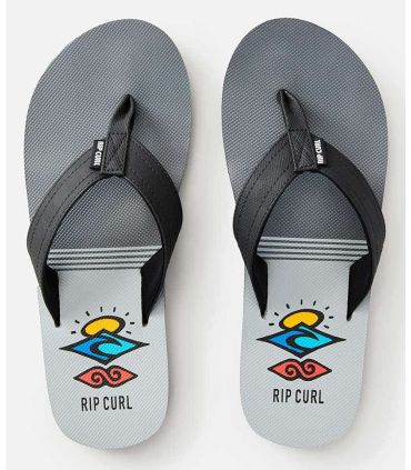 Chanclas Rip Curl Ripper Logo con tira de nobuk sintético y detalle de pespunteado clásico.