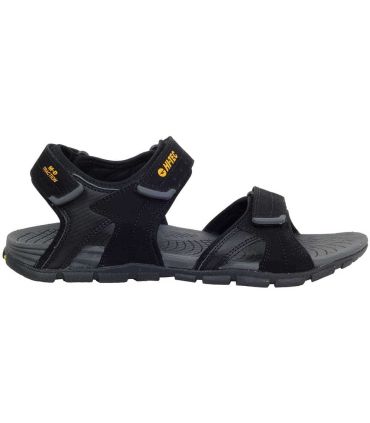 Sandalias Hi-Tec Kuriles de hombre para trekking y ciudad con triple velcro y suela de caucho carbono resistente.
