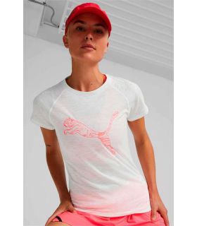 Camisetas técnicas running - Puma Camiseta Run Logo SS Tee W blanco Textil Running