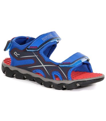 Sandalia deportiva infantil Regatta Kota Drift Jr azul con malla transpirable y suela resistente para verano.