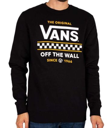 Sudadera Vans Stackton Crew-B para hombre con cuello redondo, estilo casual y deportivo.