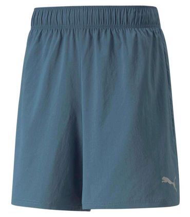 Short de running Puma Run Fav 2in1 azul para hombre, diseño técnico con malla interior y tecnología dryCELL.