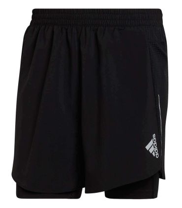 Pantalón corto Adidas Designed 4 Running Two in One 2 en 1 para running y entrenamiento deportivo.