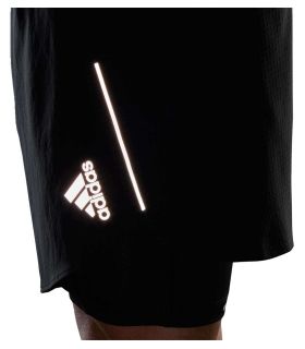 Pantalones técnicos running - Adidas Pantalon Corto Designed 4 Running Two in One negro