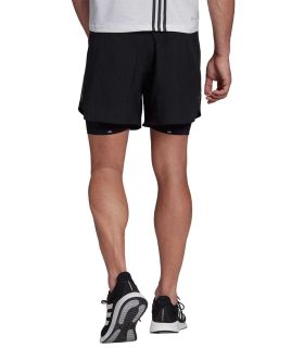 Pantalones técnicos running - Adidas Pantalon Corto Designed 4 Running Two in One negro