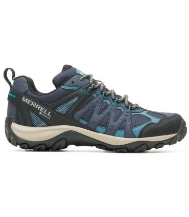 Zapatillas Merrell Accentor Sport 3 azul, calzado de montaña impermeable Gore-Tex con suela de goma adherente.