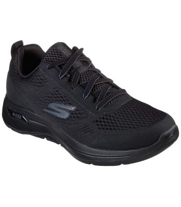 Zapatillas Skechers GOwalk Arch Fit Idyllic negras de hombre con soporte plantar certificado y tecnología ULTRA GO.
