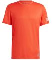 Camisetas técnicas running - Adidas Run It Tee M Brired naranja Textil Running