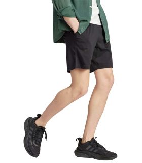 Pantalones Lifestyle - Adidas Pantalones Cortos Aeroready Essentials Single Jersey negro