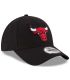 Gorra New Era Chicago Bulls oficial con logotipo del equipo bordado, accesorio deportivo de la NBA.