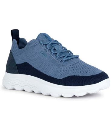 Zapatilla deportiva Geox Spherica azul para hombre con diseño contemporáneo y suela de máximo confort.