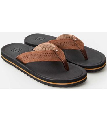 Chanclas Rip Curl Chiba para hombre con correa de cuero sintético acolchada y forro suave para máxima comodidad.