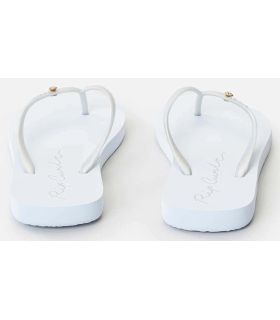 Shop Sandals/Women's Chanclets Rip Curl Script Wave White