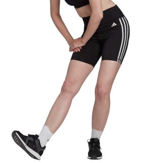 Mallas running - Adidas Mallas Cortas Training Essentials High-Waisted 3 Bandas negro Textil Running