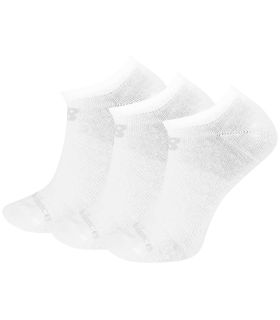 New Balance Socks No Show Cotton Flat Knit Pack White - Running