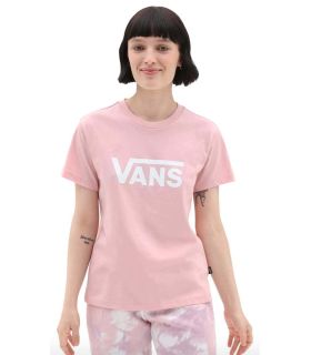 Vans T-shirt Drop Crew Rosa - Lifestyle T-shirts