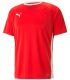 Camiseta Puma Teamliga Padel roja para hombre, tejido técnico transpirable de alto rendimiento y manga corta.