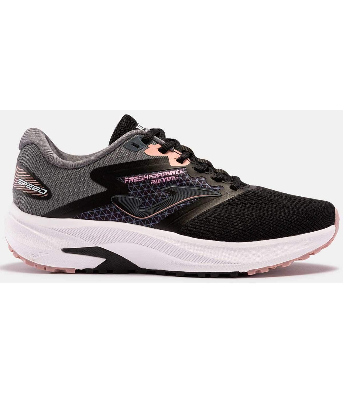 Zapatillas running Joma Speed Lady 2301 negro para mujer, diseño ligero y transpirable con amortiguación phylon.