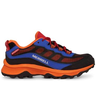 Merrell Moab Speed Low Jr Waterproof: zapatilla de montaña impermeable y ligera para senderismo infantil.