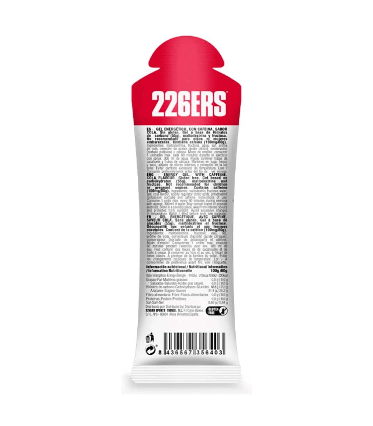 Alimentacion Running 226ERS Gel Energético High Fructose Gel