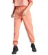 Pantalón Adidas All Szn rosa para mujer, corte holgado de algodón con cintura y puños elásticos.