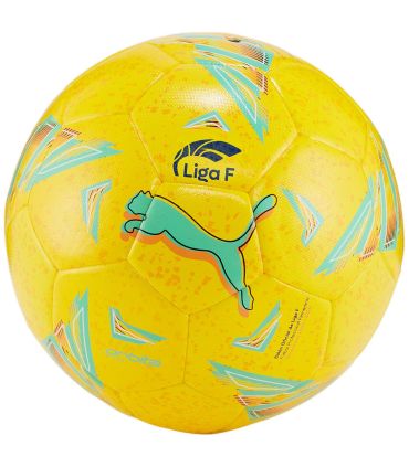Balón Puma Orbita Liga F 2023 2024 talla 4 amarillo Dandelion, tecnología híbrida Fusion para entrenamiento.