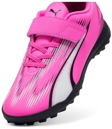 Botas multi tacos Puma Ultra Play TT Velcro Jr Rosa