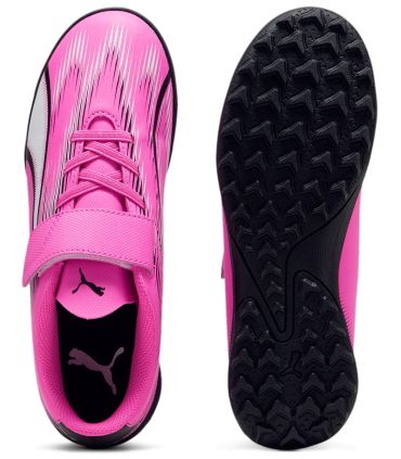 Botas multi tacos Puma Ultra Play TT Velcro Jr Rosa
