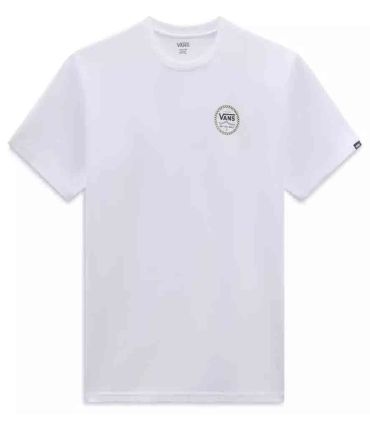 Camiseta blanca Vans Lokkit-B para niños, estilo casual y cómodo de manga corta.