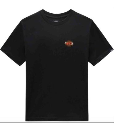 Camiseta Vans Wayrace negra para niño junior, diseño casual y cómodo en color negro y blanco.
