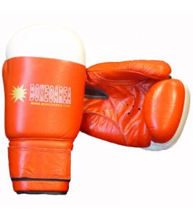 Gants de boxe BoxeoArea 1803 cuir rouge - gants de boxe