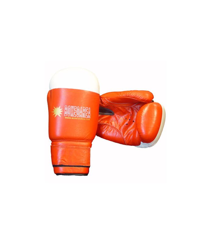 Boxing gloves BoxeoArea 1803 leather red - Boxing gloves