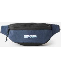 Riñonera azul Rip Curl Icons Of Surf pequeña, material Hydro Protech resistente al agua y correa ajustable.