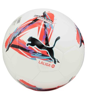 Balón de fútbol Puma Orbita LaLiga 2024-2025 oficial, sello FIFA Quality y diseño termosellado de alta precisión.
