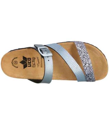 Sandalias Casual Lico Sandalias Natural Glitter Antracita