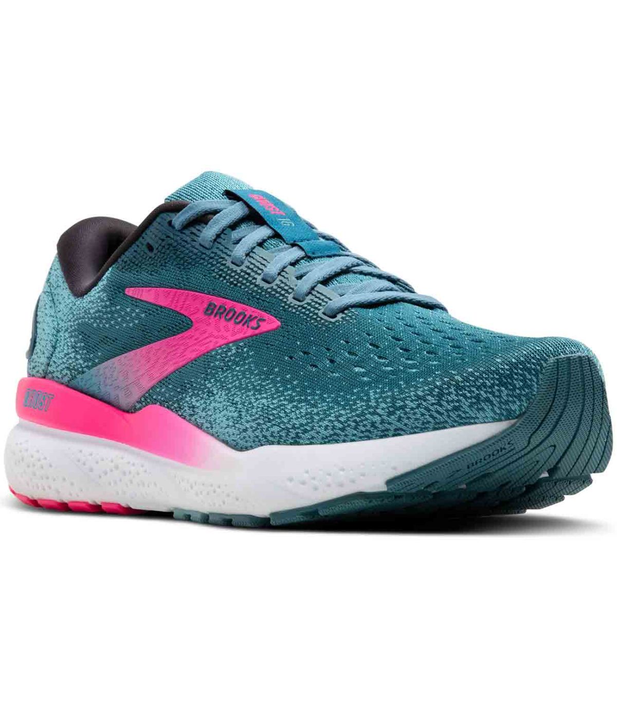 Zapatillas Brooks Ghost 16 para mujer con amortiguación suave, diseño ligero y upper transpirable para running.