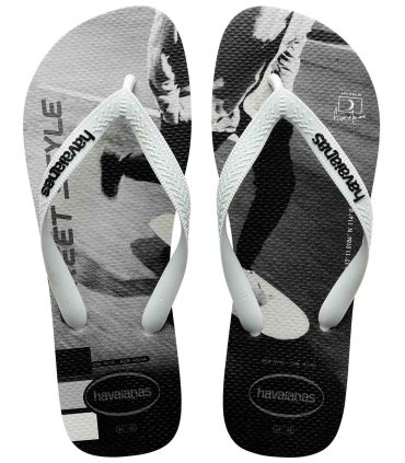 Chanclas Havaianas Hype color gris con diseño de playa, calzado veraniego cómodo y resistente.