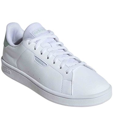 Adidas Urban Court mujer blancas con detalles rosa, zapatillas de estilo tenis urbano y materiales reciclados.
