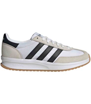 Zapatillas Adidas Run 70S 2.0 hombre blancas de estilo retro con empeine textil y amortiguación Cloudfoam.