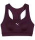 Sujetador deportivo Puma 4Keeps Mid Impact granate con tecnología dryCELL para running y fitness.