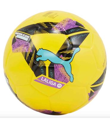 Balón de fútbol Puma Orbita LaLiga 2024-2025 amarillo, FIFA Quality, diseño profesional para alta visibilidad.