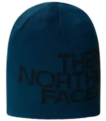 Gorro reversible The North Face Highline Petrol azul, térmico y sostenible de tejido PrimaLoft Eco.