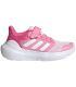 Zapatilla Adidas Tensaur Run 3.0 El C Rosa para niños con cierre de velcro y suela deportiva ligera.