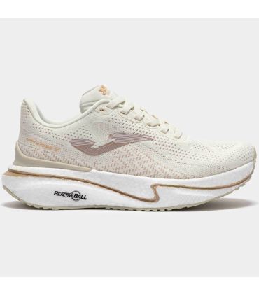 Zapatillas running Joma Viper Lady 25 beige para mujer con pisada neutra y amortiguación reactiva Reactive Ball.