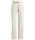 Pantalones Adidas Essentials beige para mujer con logo pequeño y dobladillo abierto Feel Cozy.
