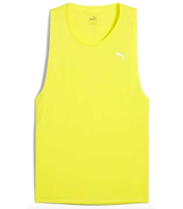 Puma Velocity Tank amarilla: camiseta de running de tirantes transpirable con tecnología dryCELL para corredores.