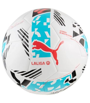 Balón de fútbol Puma Orbita LaLiga 2025-2026 talla 5 híbrido con logotipo oficial estampado.